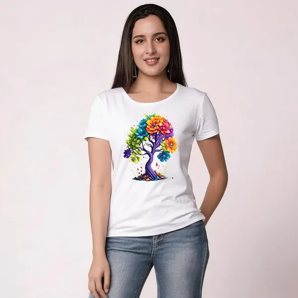 White_Cotton_Graphic_Print_Round_Neck_T-Shirt_For_Women