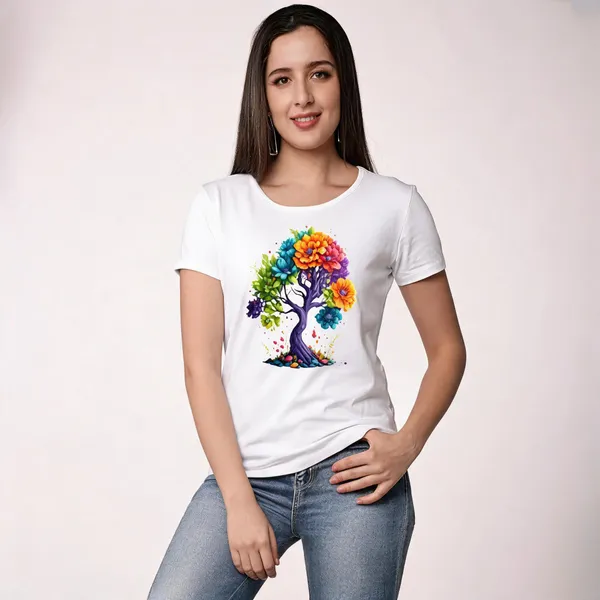 White_Cotton_Graphic_Print_Round_Neck_T-Shirt_For_Women