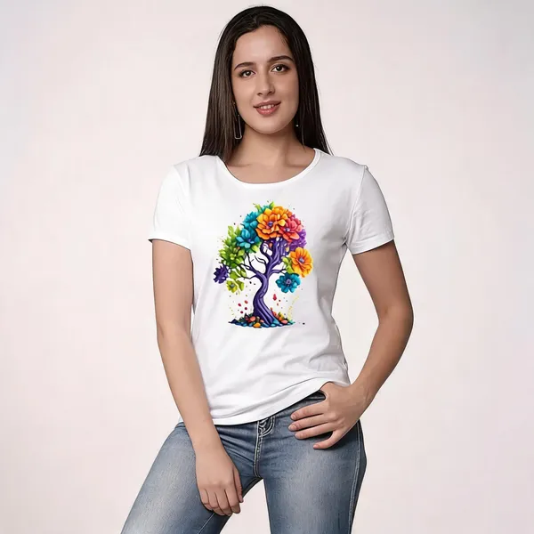 White_Cotton_Graphic_Print_Round_Neck_T-Shirt_For_Women