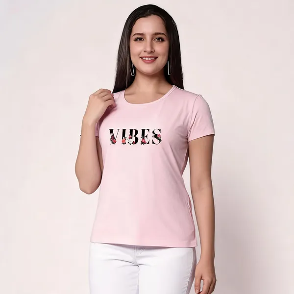 Pink_Pure_Cotton_Printed_Round_Neck_T-Shirt_For_Women