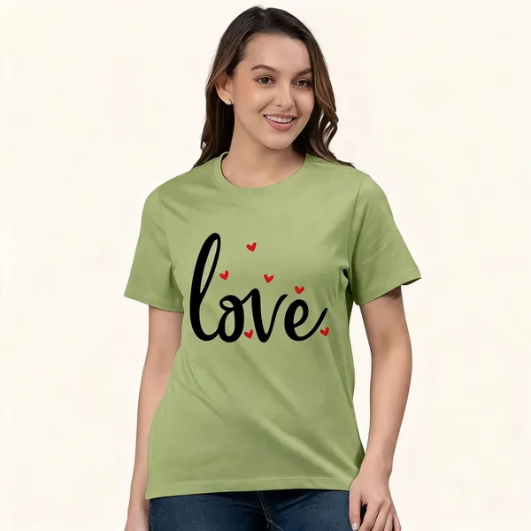 Green_Pure_Cotton_Graphic_Print_Round_Neck_T-Shirt_For_Women