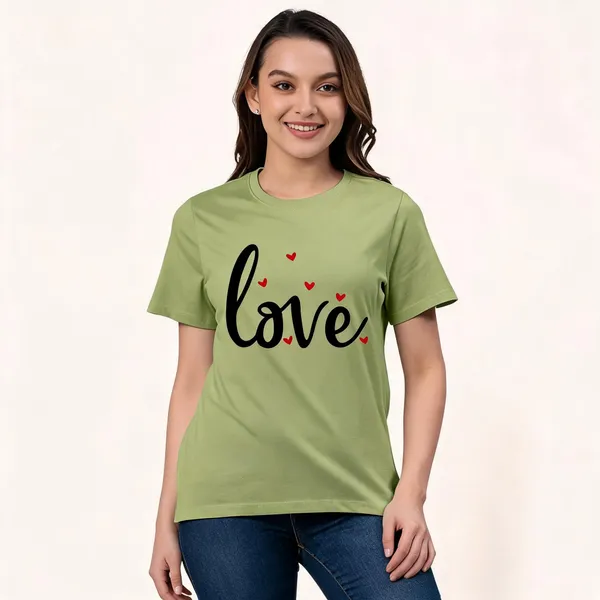 Green_Pure_Cotton_Graphic_Print_Round_Neck_T-Shirt_For_Women