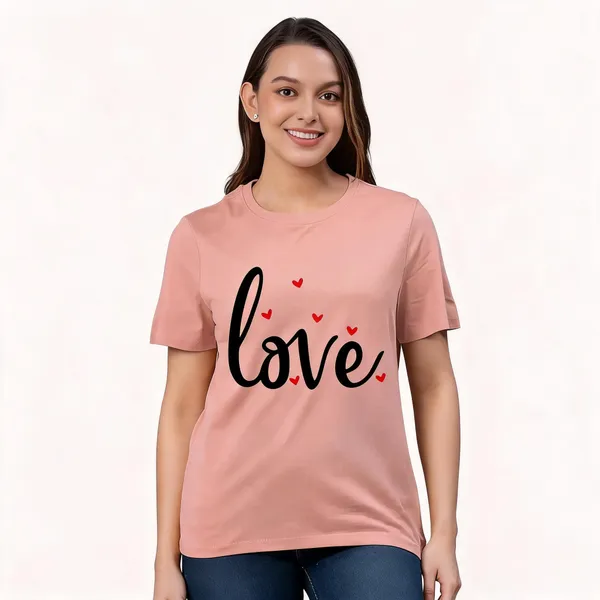 Pink_Pure_Cotton_Graphic_Print_Round_Neck_T-Shirt_For_Women