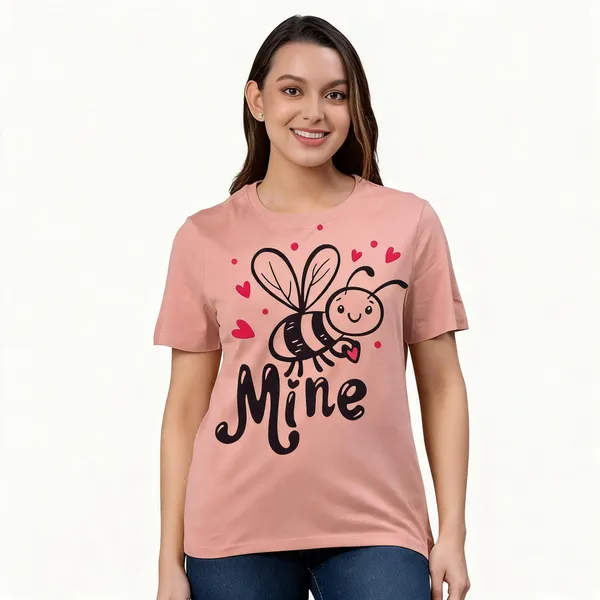 Pink_Pure_Cotton_Round_Neck_Graphic_Print_T-Shirt_For_Women