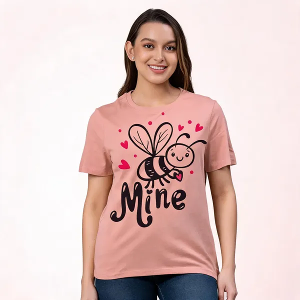 Pink_Pure_Cotton_Graphic_Print_Round_Neck_T-Shirt_For_Women