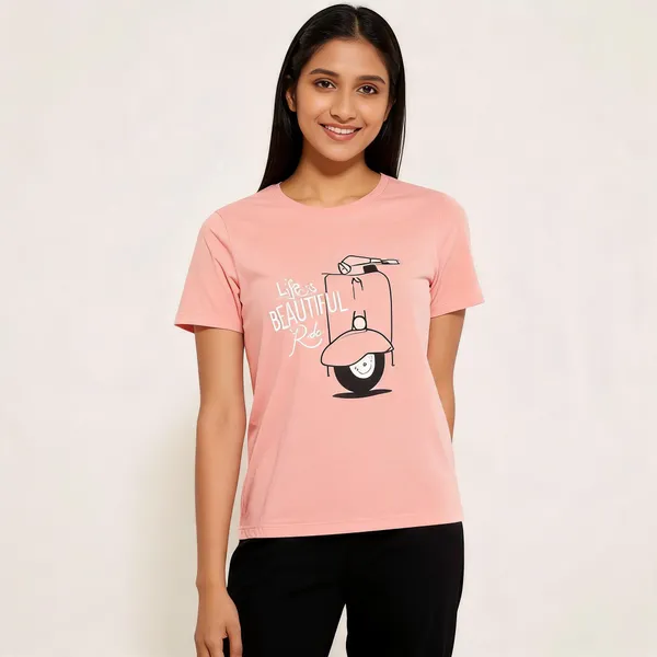 Pink_Pure_Cotton_Graphic_Print_Round_Neck_T-Shirt_For_Women