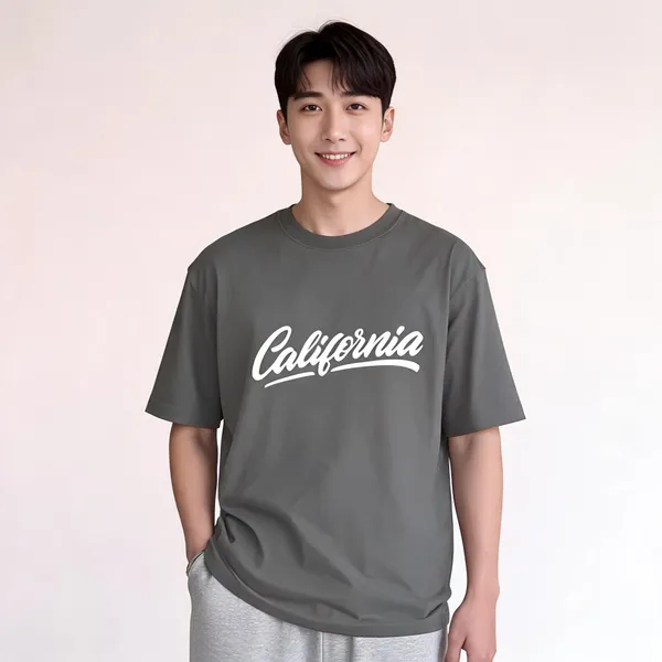 Grey_Pure_Cotton_Graphic_Print_Round_Neck_T-Shirt_For_Men