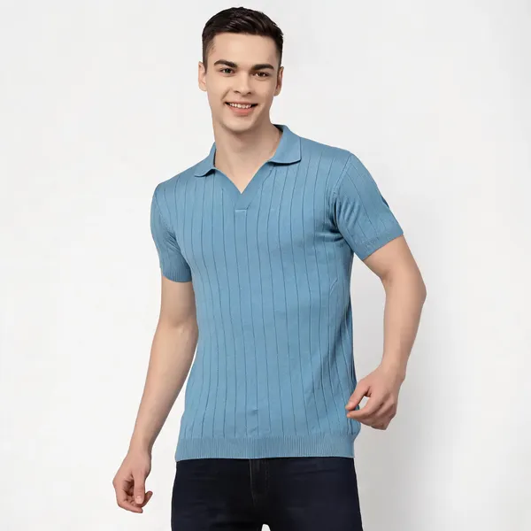 Blue_Cotton_Polo_Neck_T-Shirt_For_Men