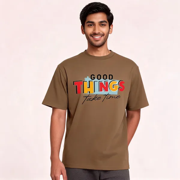 Beige_Pure_Cotton_Printed_Oversized_T-Shirt_For_Men