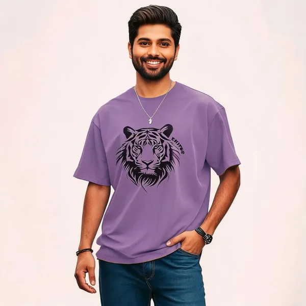Yellow_Pure_Cotton_Printed_Oversized_T-Shirt_For_Men