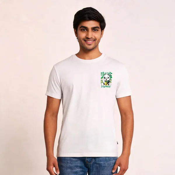 White_Pure_Cotton_Printed_Round_Neck_T-Shirt_For_Men