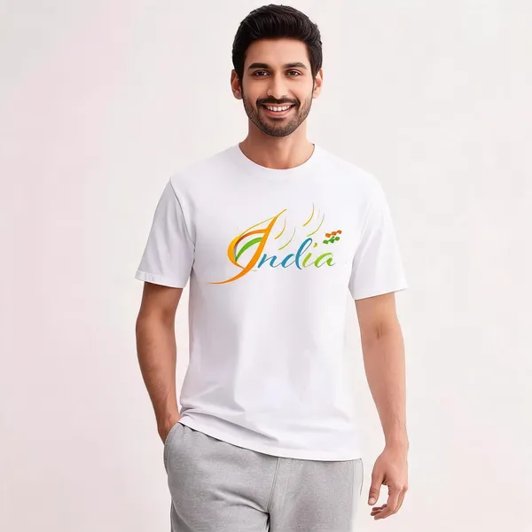 White_Pure_Cotton_Graphic_Print_Round_Neck_T-Shirt_For_Men
