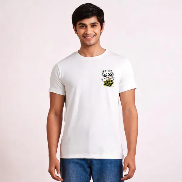 White_Pure_Cotton_Printed_Round_Neck_T-Shirt_For_Men