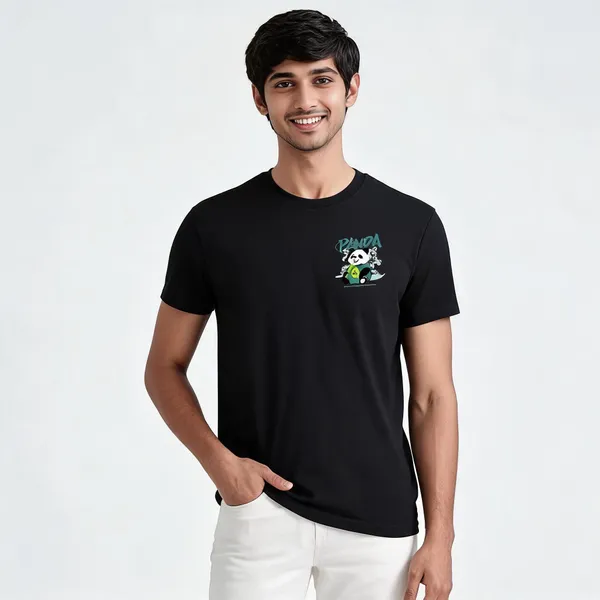 Black_Pure_Cotton_Printed_Round_Neck_T-Shirt_For_Men