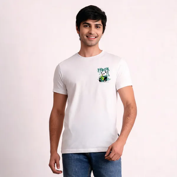 White_Pure_Cotton_Round_Neck_Printed_T-Shirt_For_Men