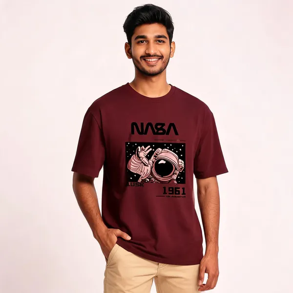 Maroon_Pure_Cotton_Printed_Round_Neck_T-Shirt_For_Men