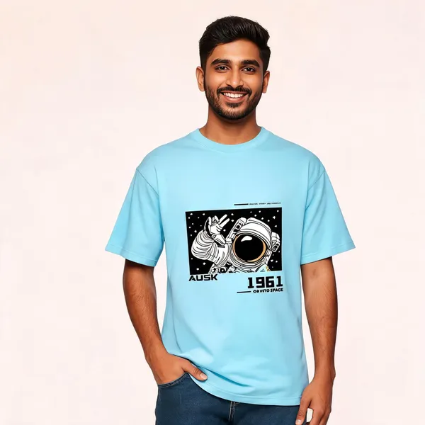 Blue_Pure_Cotton_Oversized_Printed_Round_Neck_T-Shirt_For_Men