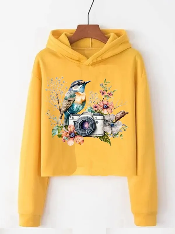 Yellow_Pure_Cotton_Crop_Printed_Sweatshirt_For_Women