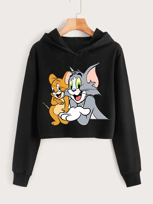 Black_Pure_Cotton_Crop_Graphic_Sweatshirt_For_Women