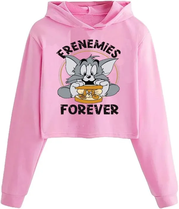 Pink_Pure_Cotton_Crop_Hooded_Graphic_Print_Sweatshirt_For_Women