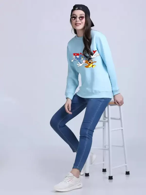 Blue_Pure_Cotton_Oversized_Printed_Sweatshirt_For_Women