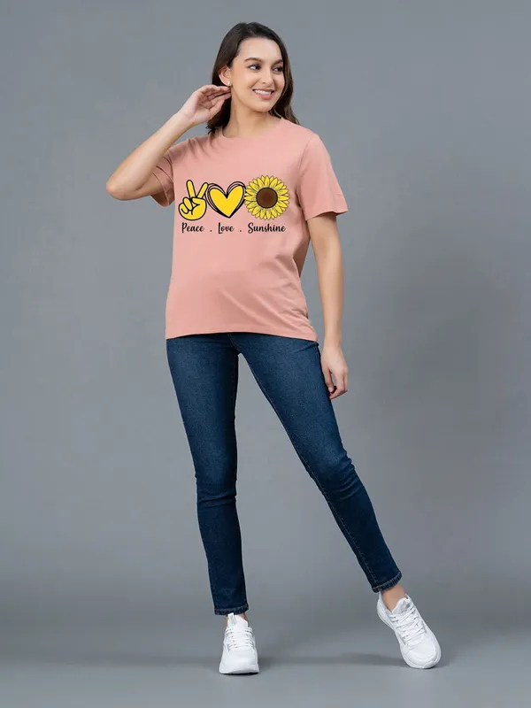Pink_Pure_Cotton_Graphic_Round_Neck_T-Shirt_For_Women