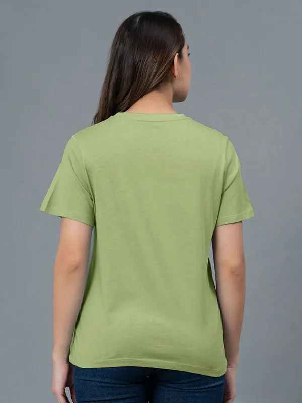 Green_Pure_Cotton_Graphic_Print_Round_Neck_T-Shirt_For_Women