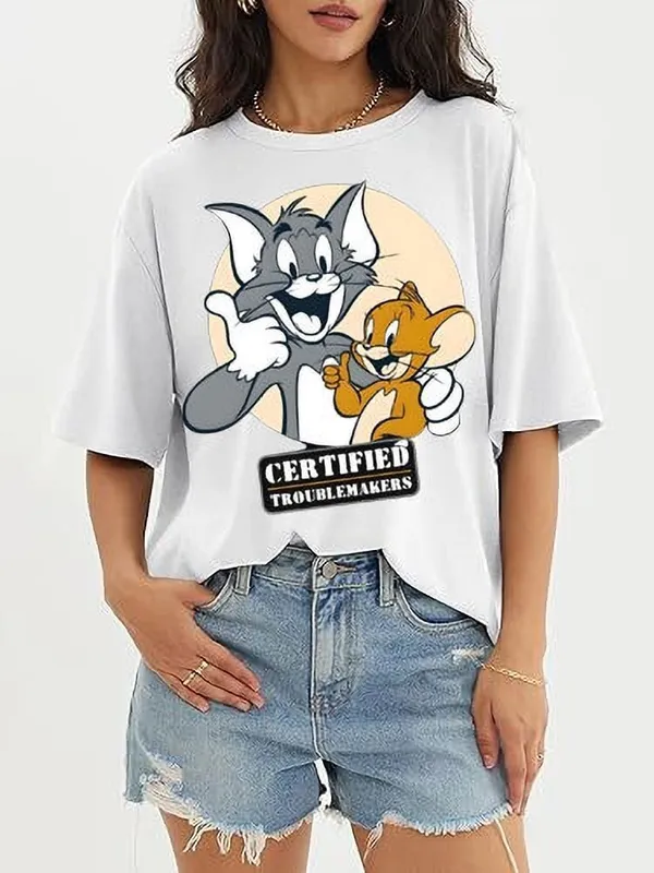 White_Pure_Cotton_Graphic_Print_Oversized_Round_Neck_T-Shirt_For_Women