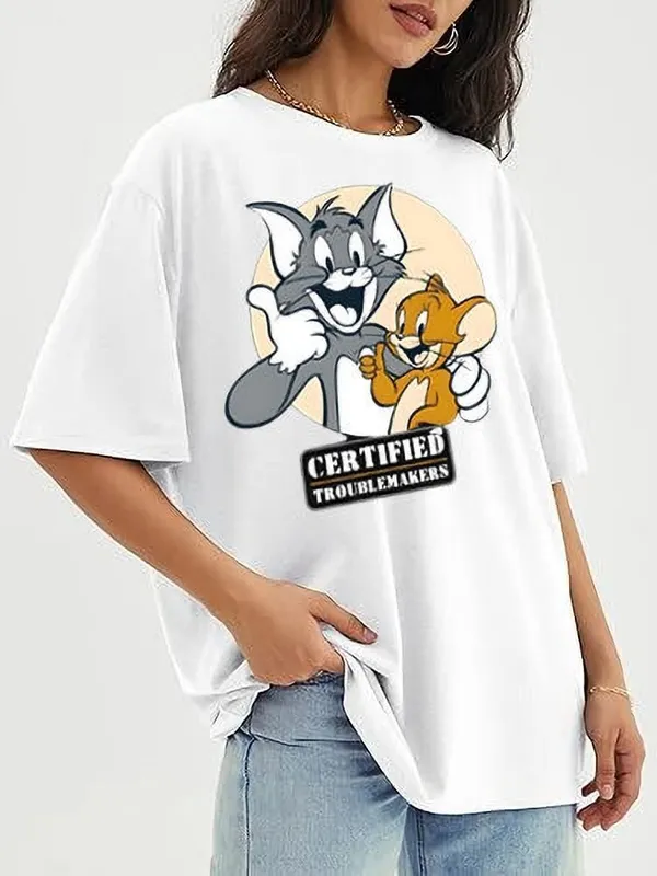 White_Pure_Cotton_Graphic_Print_Oversized_Round_Neck_T-Shirt_For_Women