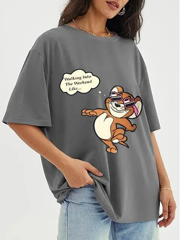 Grey_Pure_Cotton_Oversized_Drop_Shoulder_T-Shirt_For_Women