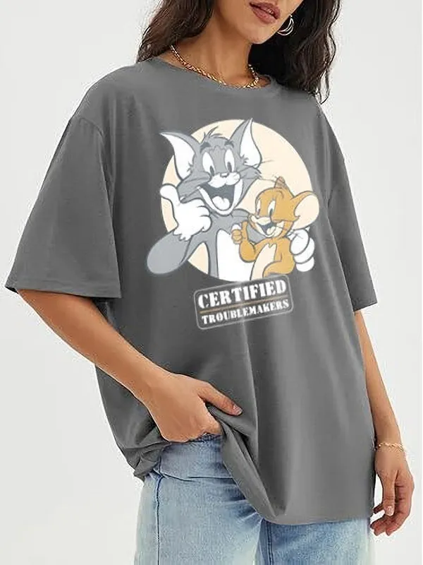 Grey_Pure_Cotton_Printed_Oversized_Round_Neck_T-Shirt_For_Women