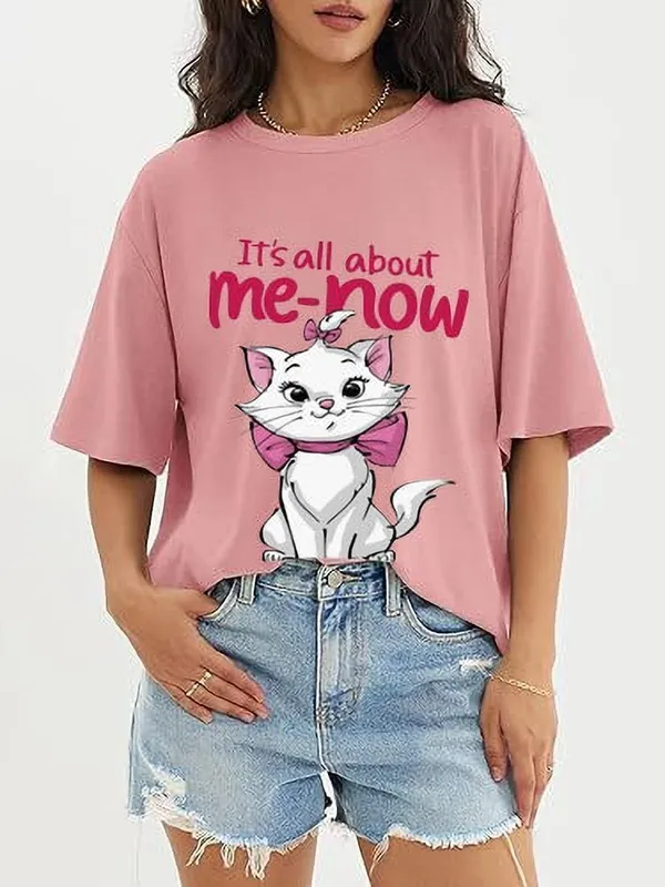 Pink_Pure_Cotton_Printed_Oversized_Round_Neck_T-Shirt_For_Women