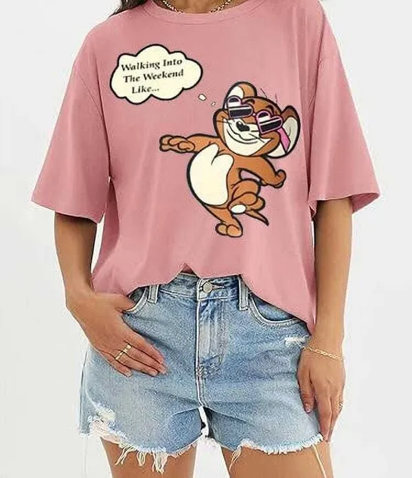 Pink_Pure_Cotton_Printed_Oversized_T-Shirt_For_Women