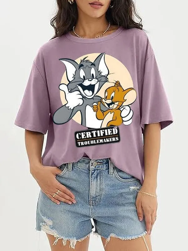 Purple_Pure_Cotton_Graphic_Print_Round_Neck_T-Shirt_For_Women