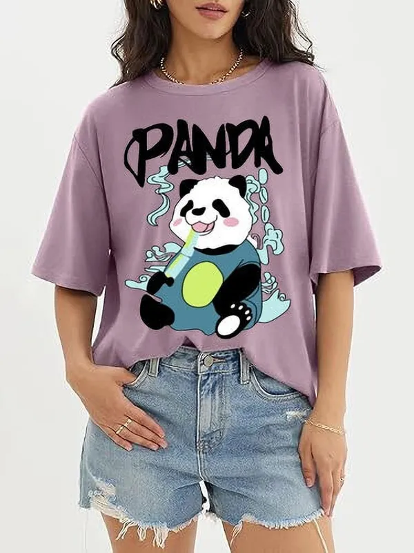 Purple_Pure_Cotton_Graphic_Print_Round_Neck_T-Shirt_For_Women