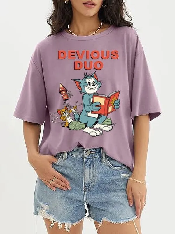 Purple_Pure_Cotton_Graphic_Print_Round_Neck_T-Shirt_For_Women