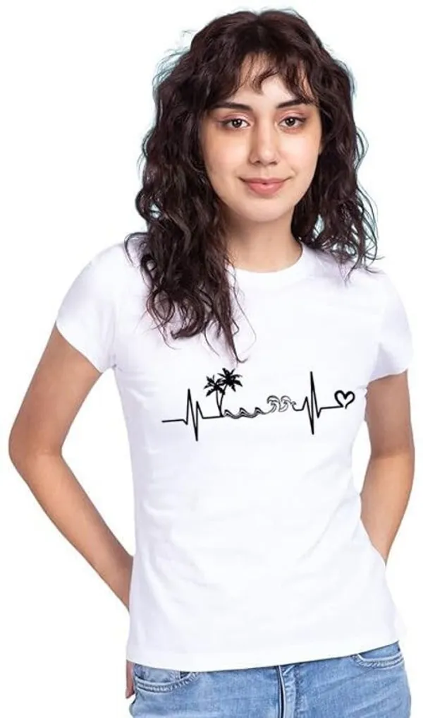 White_Pure_Cotton_Graphic_Print_Round_Neck_T-Shirt_For_Women