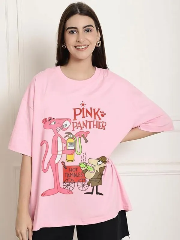 Pink_Cotton_Graphic_Print_Round_Neck_T-Shirt_For_Women