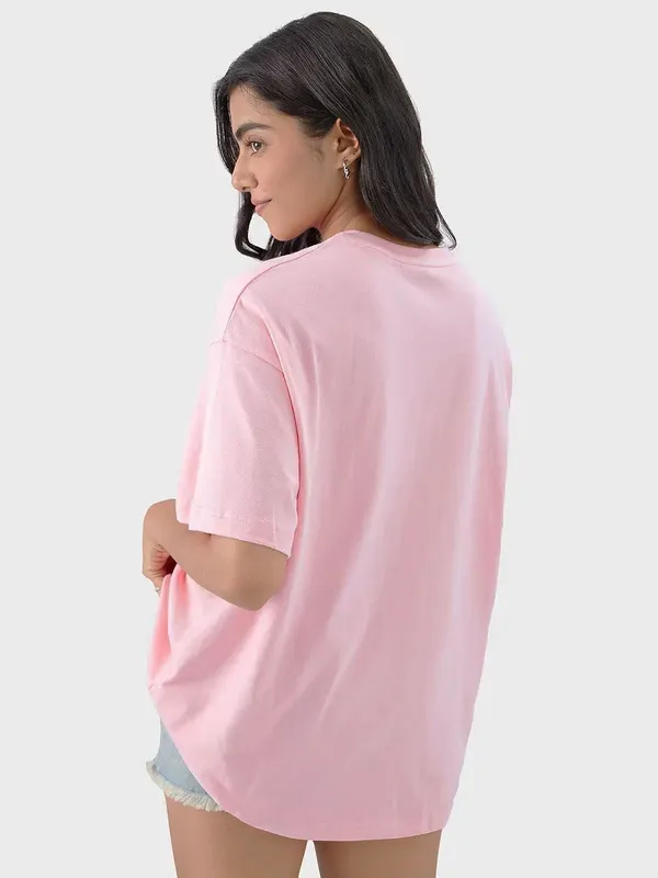 Pink_Cotton_Graphic_Print_Round_Neck_T-Shirt_For_Women