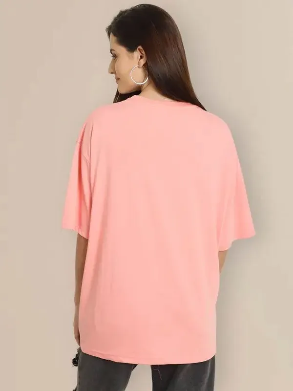 Pink_Pure_Cotton_Printed_Round_Neck_T-Shirt_For_Women