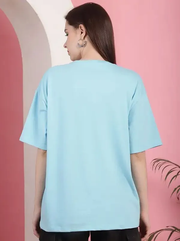 Blue_Pure_Cotton_Oversized_Printed_T-Shirt_For_Women