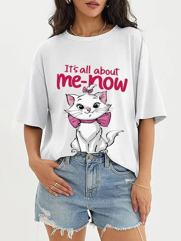 White_Pure_Cotton_Graphic_Print_Round_Neck_T-Shirt_For_Women