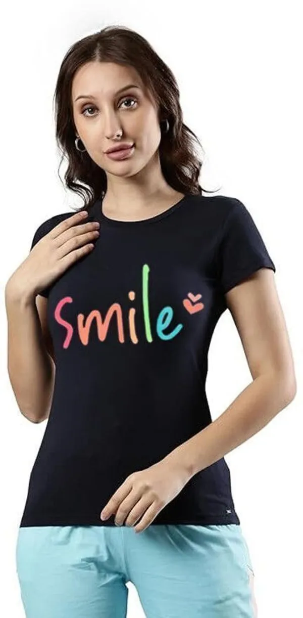 Black_Pure_Cotton_Printed_Round_Neck_T-Shirt_For_Women