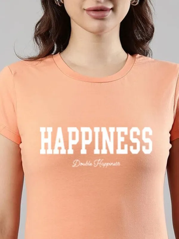 Beige_Pure_Cotton_Printed_Round_Neck_T-Shirt_For_Women