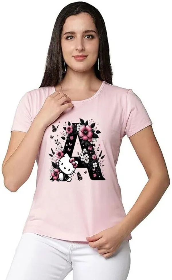 Pink_Pure_Cotton_Round_Neck_Graphic_Print_T-Shirt_For_Women