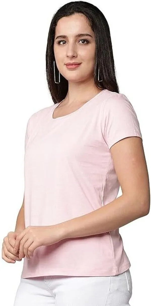 Pink_Pure_Cotton_Round_Neck_Graphic_Print_T-Shirt_For_Women