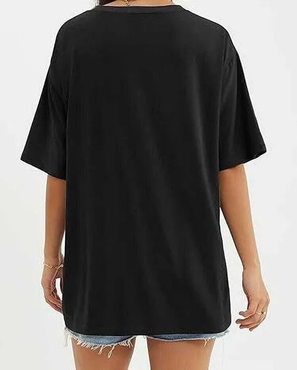 Black_Pure_Cotton_Oversized_Printed_Round_Neck_T-Shirt_For_Women