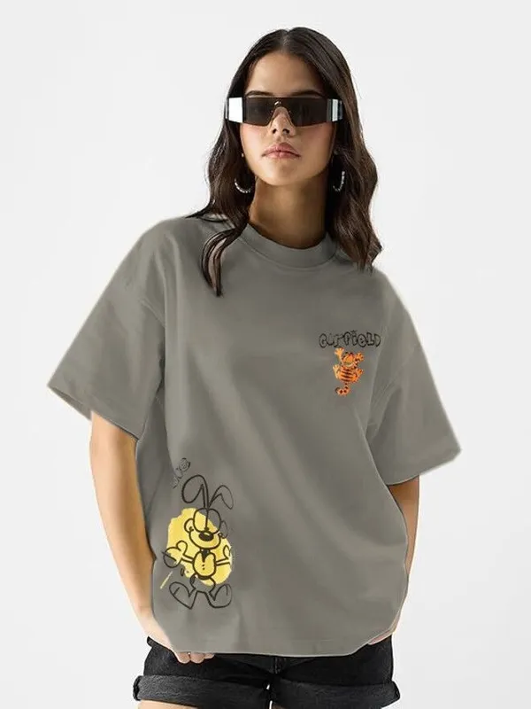 Grey_Pure_Cotton_Oversized_Printed_Round_Neck_T-Shirt_For_Women