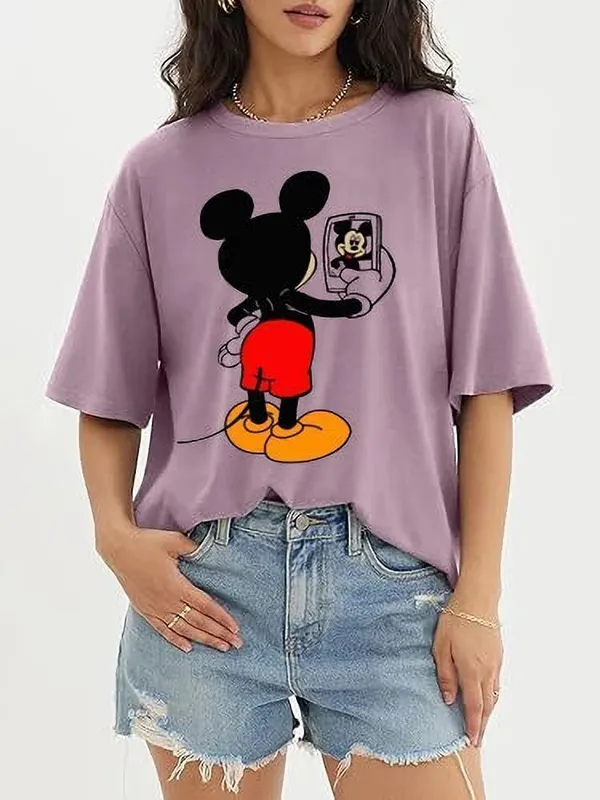 Purple_Pure_Cotton_Printed_Round_Neck_T-Shirt_For_Women