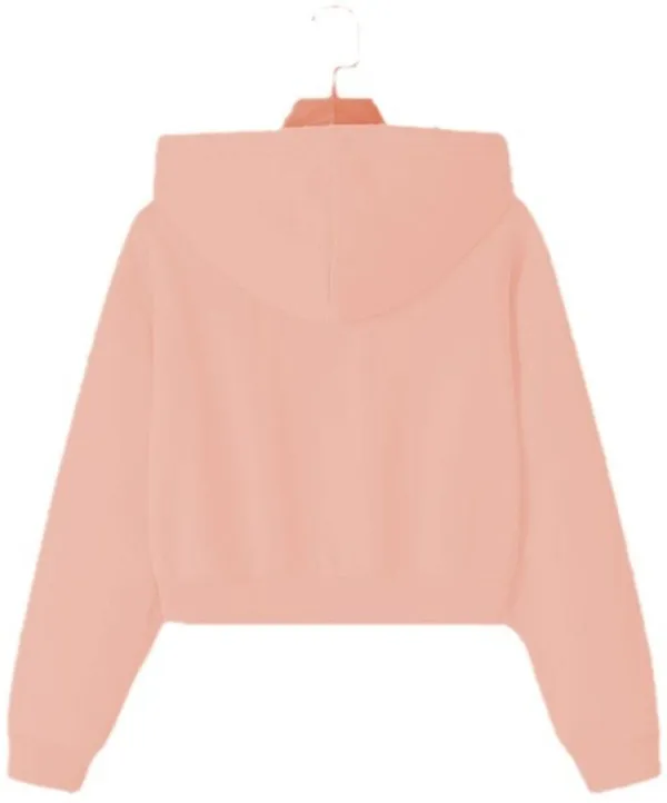 Pink_Cotton_Graphic_Print_Hooded_Crop_T-Shirt_For_Women